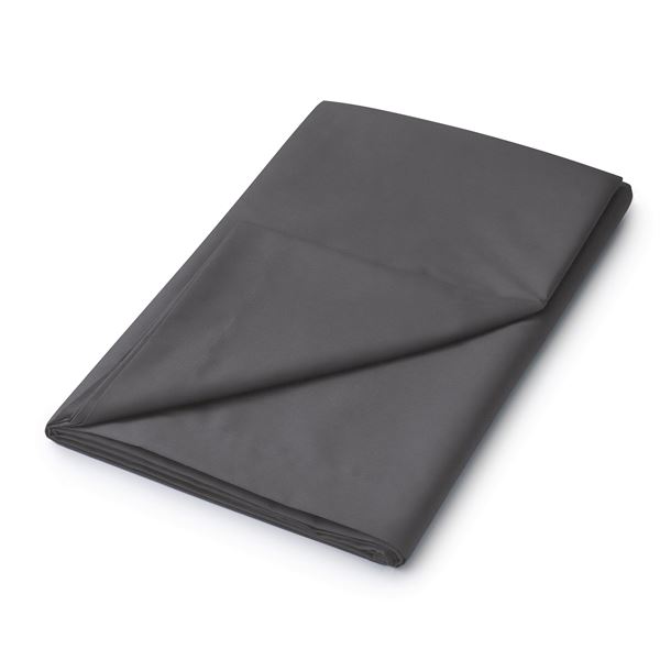 Plain Dye Polycotton Flat Sheet - Charcoal